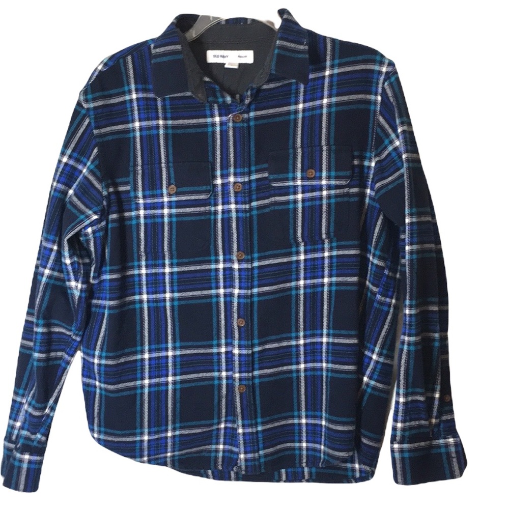 Old Navy Heavyweight Plaid Button Down Shirt Shacket